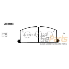 BLUE PRINT fékbetét készlet 120mm,119,7mm,47mm,elsőtengely,kopásjelző érintkező nélkül fékbetét