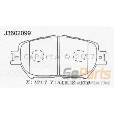 BLUE PRINT fékbetét készlet 131mm,131,2mm,58mm,58,1mm,elsőtengely fékbetét