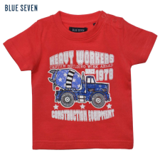 Blue Seven póló piros munkagép kollekciós 6-9 hó (68 cm) gyerek póló