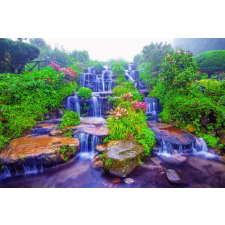  Blueback MAT Cascada50 Kerti vízesés virágokkal tapéta, 250 x 200 cm tapéta, díszléc és más dekoráció