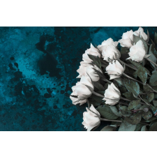  Blueback MAT Fotótapéta, Virágok 172, Fehér rózsák, 300 x 200 cm tapéta, díszléc és más dekoráció