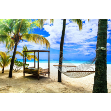  Blueback MAT Plaja76 tapéta pálmafákkal és függőággyal, 300 x 200 cm tapéta, díszléc és más dekoráció