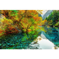  Blueback MAT "Őszi a tavon" fotótapéta, 250 x 200 cm tapéta, díszléc és más dekoráció