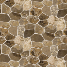  Blueback MAT Tapéta, Barna és szürke rombuszos kőfal, 250 x 200 cm tapéta, díszléc és más dekoráció