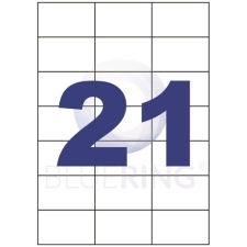 BLUERING Etikett címke, 70x42,3mm, 100lap, 21 címke/lap Bluering® etikett