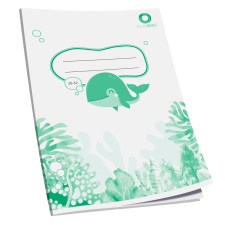 BLUERING Füzet A5, 32lap, sima 20-32 Bálnás Bluering® füzet