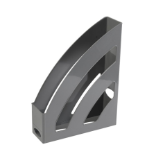 BLUERING Iratpapucs 8cm, műanyag, 80x327x253mm, Bluering®, szürke irattartó