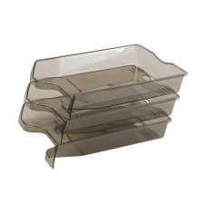 BLUERING Irattálca műanyag 355, 355x255x60mm, Bluering®, füst irattálca