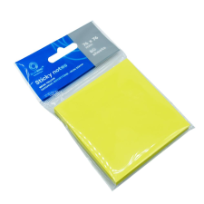 BLUERING Jegyzettömb öntapadó, 76x76mm, 80lap, , neon sárga (JJ50304-3X3) (JJ50304-3X3) post-it
