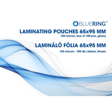 BLUERING lamináló fólia 65x95mm, 125 micron, 100db/doboz (LAMM6595125MIC) lamináló fólia