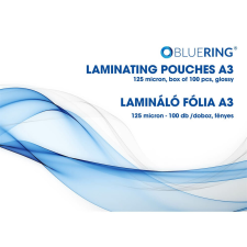 BLUERING meleglamináló fólia, A3, 125 mikron, 100 db lamináló fólia