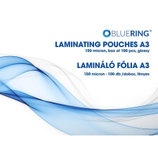 BLUERING meleglamináló fólia, A3, 150 mikron, 100 db lamináló fólia