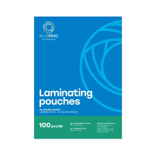 BLUERING meleglamináló fólia, A4, 100 mikron, 100 db lamináló fólia