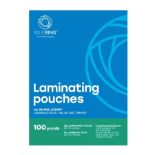 BLUERING Meleglamináló fólia, A6, 80 mikron, 100 db lamináló fólia