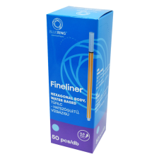 BLUERING Rostirón, tűfilc vízbázisú, 0,5mm, hatszögletű test, Bluering® világoskék filctoll, marker