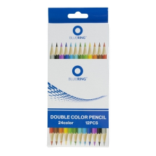BLUERING Színes ceruza készlet, kétvégű duocolor 12/24 szín Bluering® 24 klf. szín színes ceruza