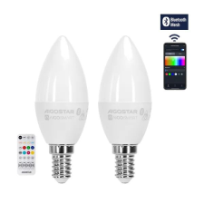 Bluetooth MESH C37 E14 6.5W RGB+CCT 2 db. távirányítóval izzó