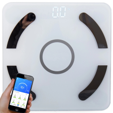 Bluetooth okos fürdőszobai mérleg üveg 180 kg-ig mérleg