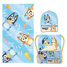 Bluey törölköző, tornazsák, baseball sapka szett babatörülköző, kifogó