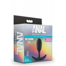 Blush Novelties Anal Adventures Vibra Slim Plug - szilikon, vízálló anál dildó - 10,1 cm (fekete) anál