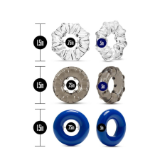 Blush STAY HARD TRIPLE STRETCH 3PACK COCKRINGS péniszgyűrű