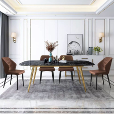 BLux Barna Műbőr Étkezőszékek – Konyhába vagy Étkezőbe, Fém Lábakkal, 2db bútor