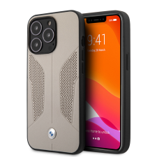 BMW Apple iPhone 13 Pro BMW Bőr Hátlap - Szürke tok és táska