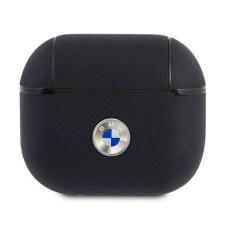 BMW BMA3SSLNA AirPods 3 kék valódi bőr ezüstszínű logós tok audió kellék