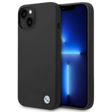 BMW BMHCP14MSILBK iPhone 14 Plus 6,7" fekete szilikon fém logós tok tok és táska