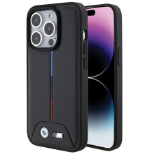 BMW BMHCP15L22PVTK iPhone 15 Pro 6.1" fekete keménytok steppelt trikolór tok és táska