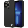 BMW BMHCP15XSILBK iPhone 15 Pro Max 6.7" Fekete Szilikon Fém Logó Tok (BMW000728)