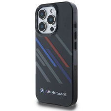 BMW BMHCP16L23HTRAK Motorsport IML Random Stripes tok iPhone 16 Pro - fekete tok és táska