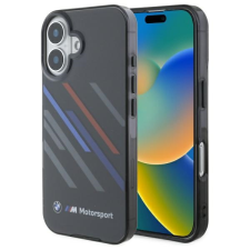 BMW BMHCP16S23HTRAK Motosport IML Random Stripes tok iPhone 16 - fekete tok és táska