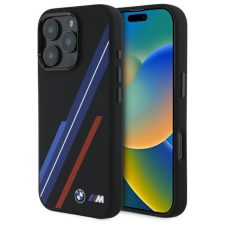 BMW BMHMP16X23SSPK Silicone Random Lines MagSafe-kompatibilis keménytok iPhone 16 Pro Max - fekete tok és táska