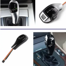  BMW E46 E60 LED automatasebességváltó váltókar Ezüst és Fekete Ezüst váltógomb