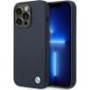 BMW Etui BMW BMHMP14XSILNA iPhone 14 Pro Max 6,7" Tengerészkék Szilikon Fém Logós Magsafe Magsafe Tok (BMW400)