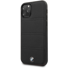 BMW iPhone 11 Pro Max Vízszintesen csíkozott bőrtok - Fekete tok és táska