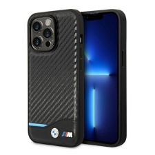 BMW Leather Carbon Apple iPhone 14 Pro hátlap tok, fekete tok és táska