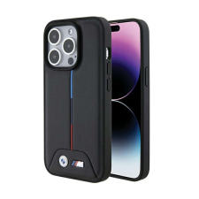 BMW Quilted Tricolor - telefontok iPhone 15 Pro fekete tok és táska