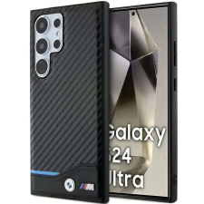 BMW Samsung Galaxy S24 Ultra, BMW védőtok, karbon/ökológiai bőr, fekete tok és táska
