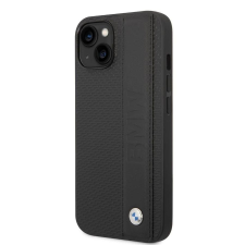 BMW Signature Leather Big Logo tok iPhone 14 Plus készülékhez fekete tok és táska
