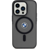 BMW Signature Magsafe Apple iPhone 14 Plus / 15 Plus Hátlapvédő TPU Tok Fekete (BMW465)