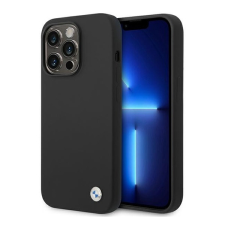 BMW Silicone Metal Logo Apple iPhone 14 Pro hátlap tok, fekete tok és táska