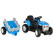 BO DALLAS elektromos traktor trélerrel 12V 140cm KÉK elektromos járgány