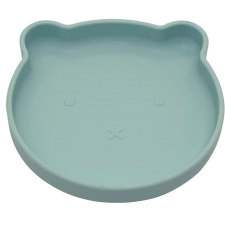 BO Jungle Szilikon tányér tapadókoronggal Bear Pastel Blue babaétkészlet