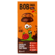Bob Snail Bob Snail gyümölcs snack étcsokoládéban mangó 30 g reform élelmiszer