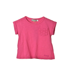 boboli Boboli pink, lyukacsos lány póló – 104