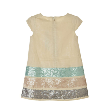 boboli drapp, flitteres, vászon lány ruha – 104 lányka ruha