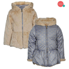 boboli téli kabát kifordítható szőrmés szív mintás 2-3 év (98 cm) gyerek kabát, dzseki