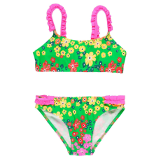 boboli Trópusi virág mintás pink/zöld bikini 8 év (128 cm)